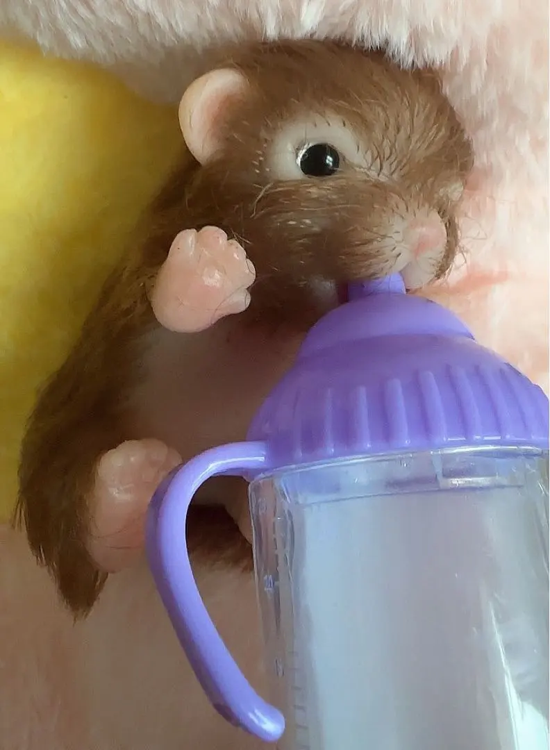 ★全新未使用品★ 仿真重生娃娃 全矽膠小狗寶寶 12公分 的縮圖