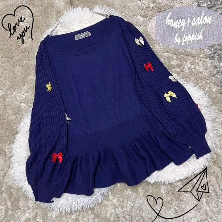 Honey Salon（ハニーサロン）の「2wayレースアップニット