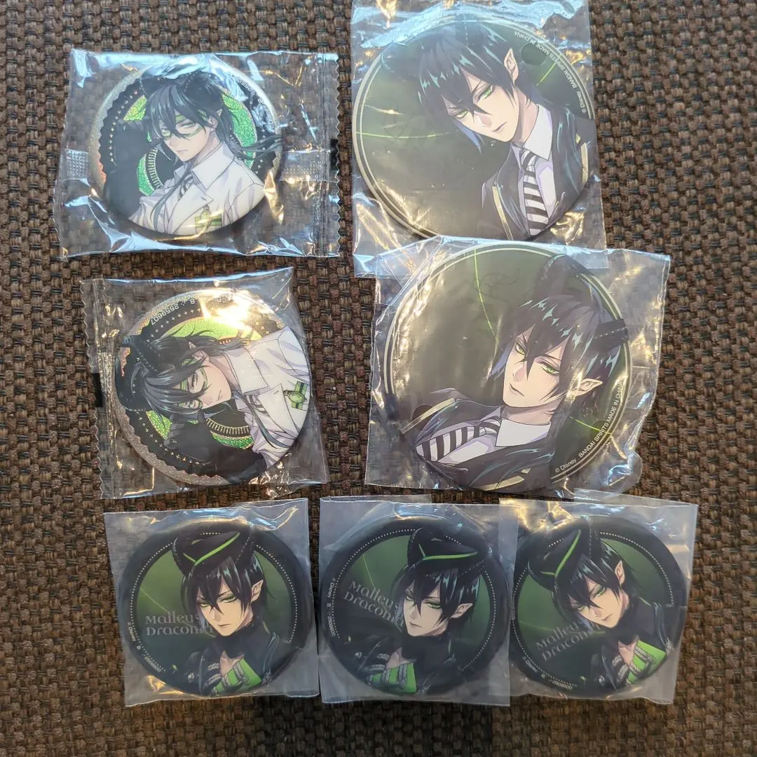 Thumbnail of Disney Twisted Wonderland Malleus Can Badge Set - New, Unopened, 5 Pieces