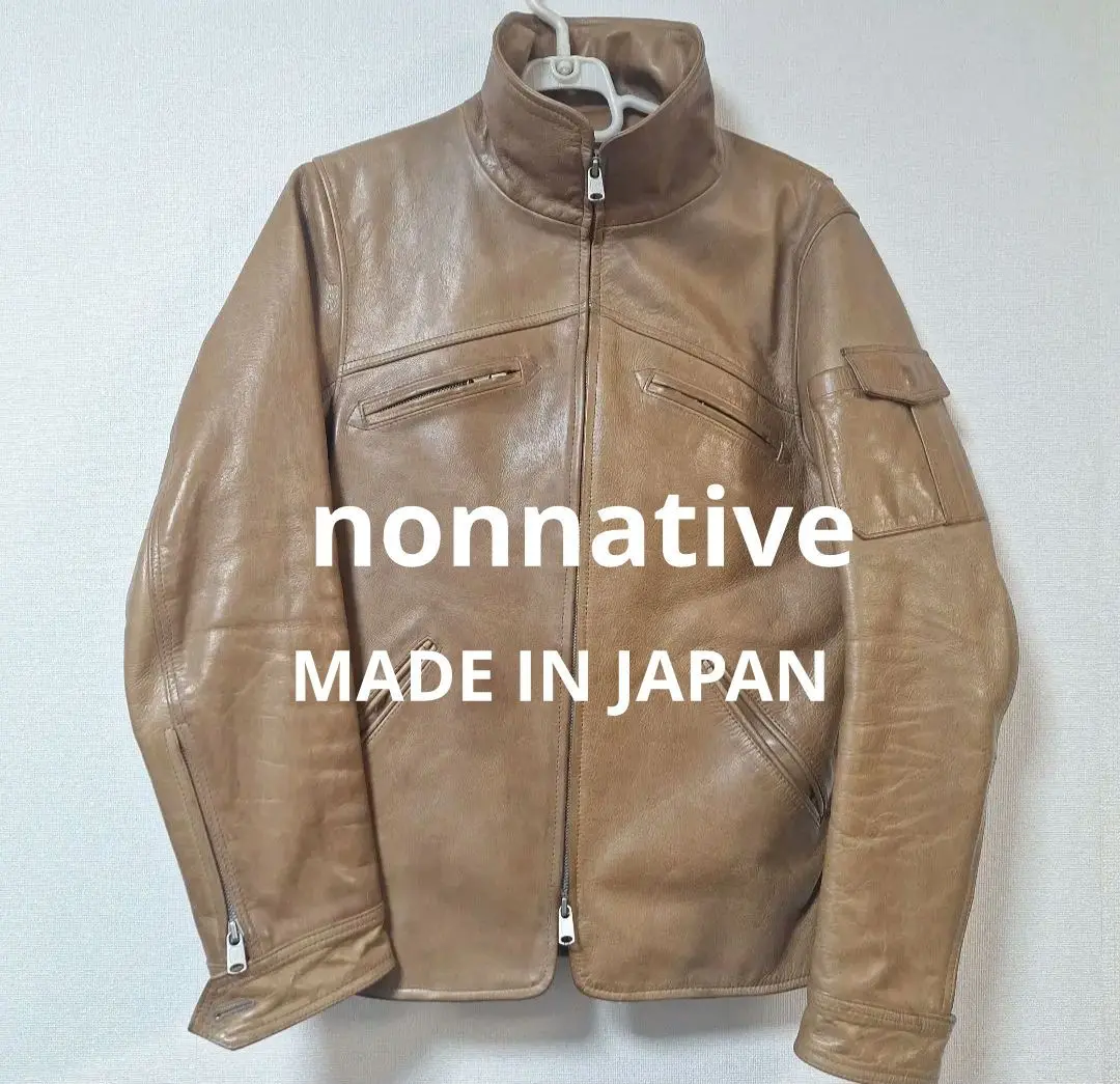nonnative NN-J2714 シングルライダースジャケット サイズ1 nonnative - ☆良品 ノンネイティブ レザー シングル ライダース