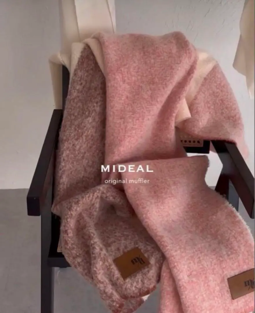 【新品タグ付き】mideal マフラー ピンク 2025年最新】マイディール マフラーの人気アイテム - メルカリ
