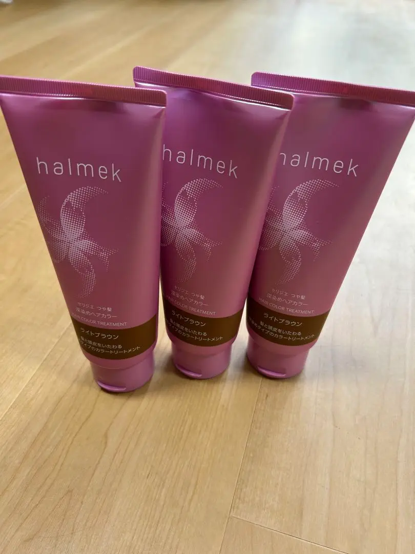 halmek ヘアデニールカラートリートメント ソフトブラウン 3本セット ハルメク ヘアマニキュアトリートメント(02_ソフトブラウン