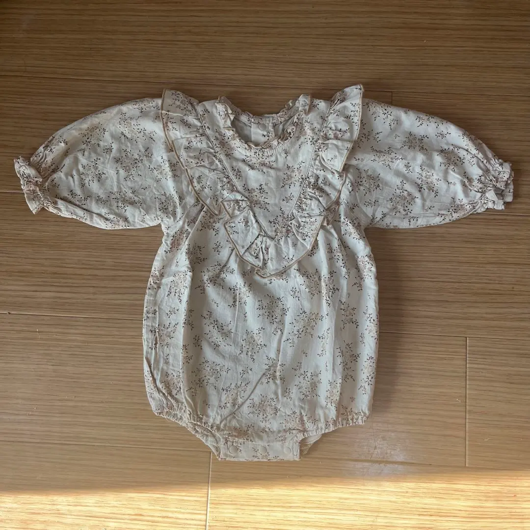 Thumbnail of apres les cours Ruffled Floral Rompers 70-80 Pink