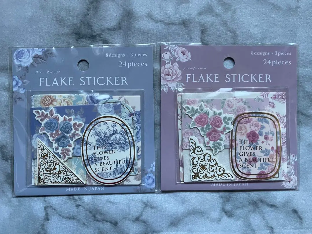 Thumbnail of Floral Pattern Flake Stickers - 24 sheets