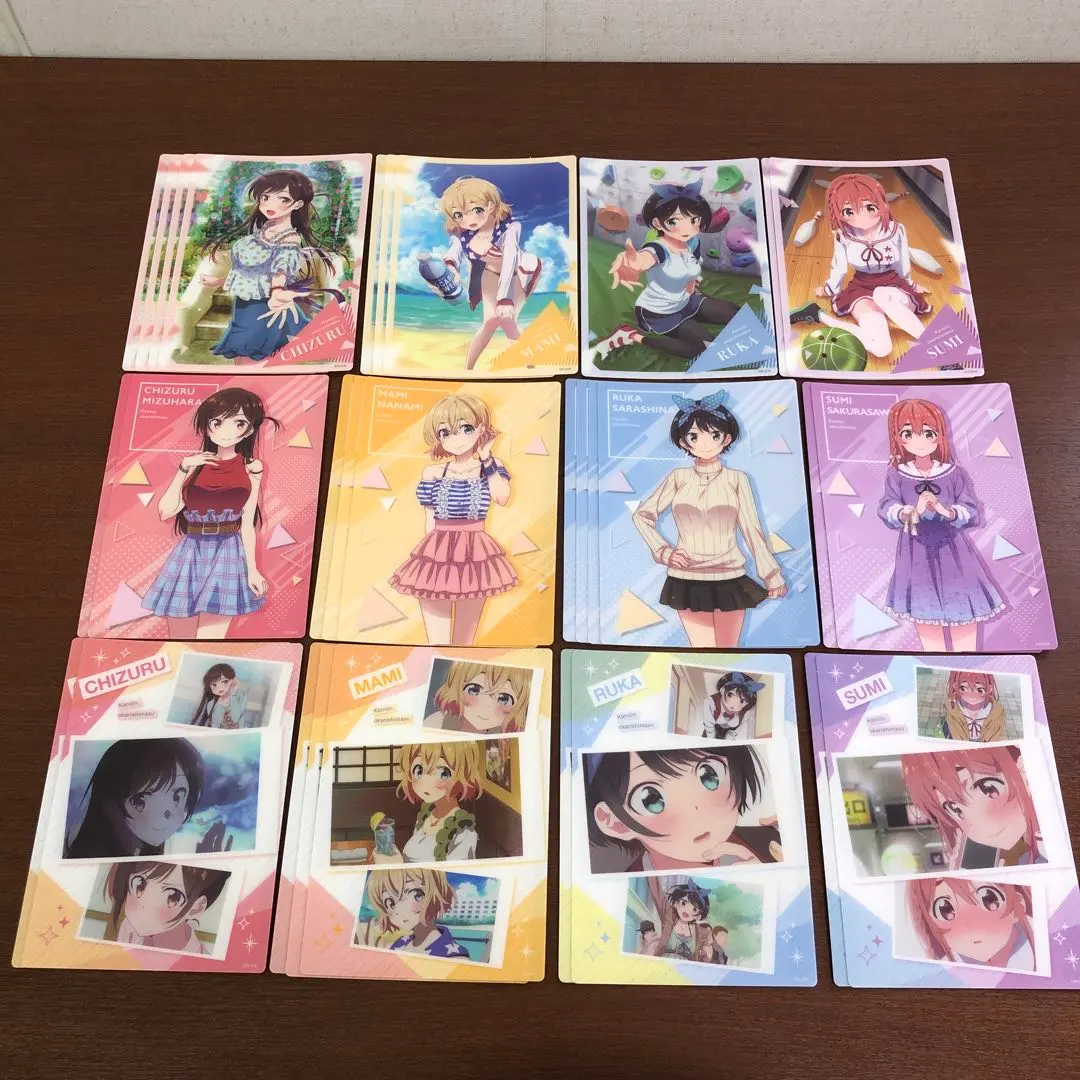 Thumbnail of Rent-a-Girlfriend Visual Sheet Complete Set of 12 Types, 30 Sheets