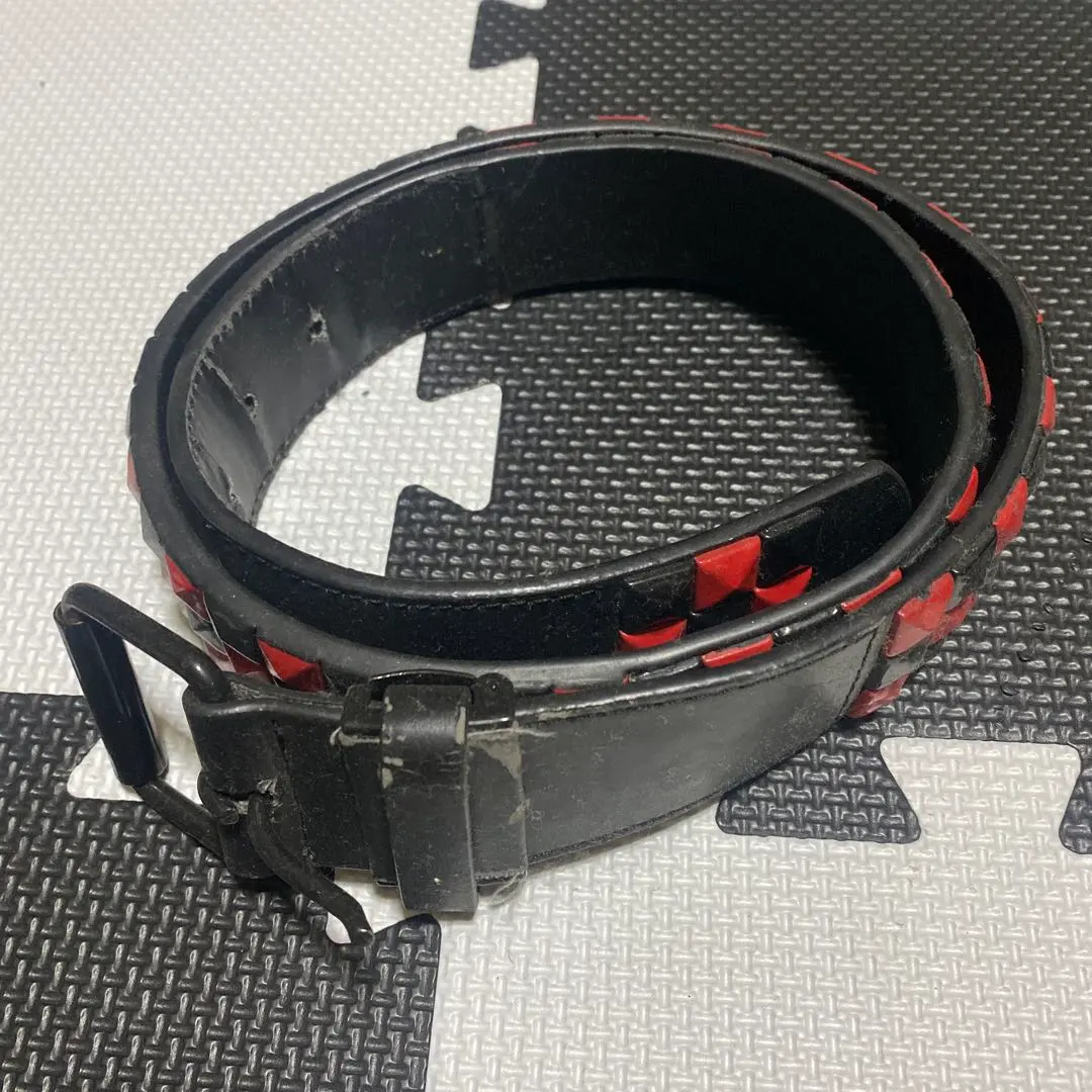 Thumbnail of Studded Leather Belt Black/Red