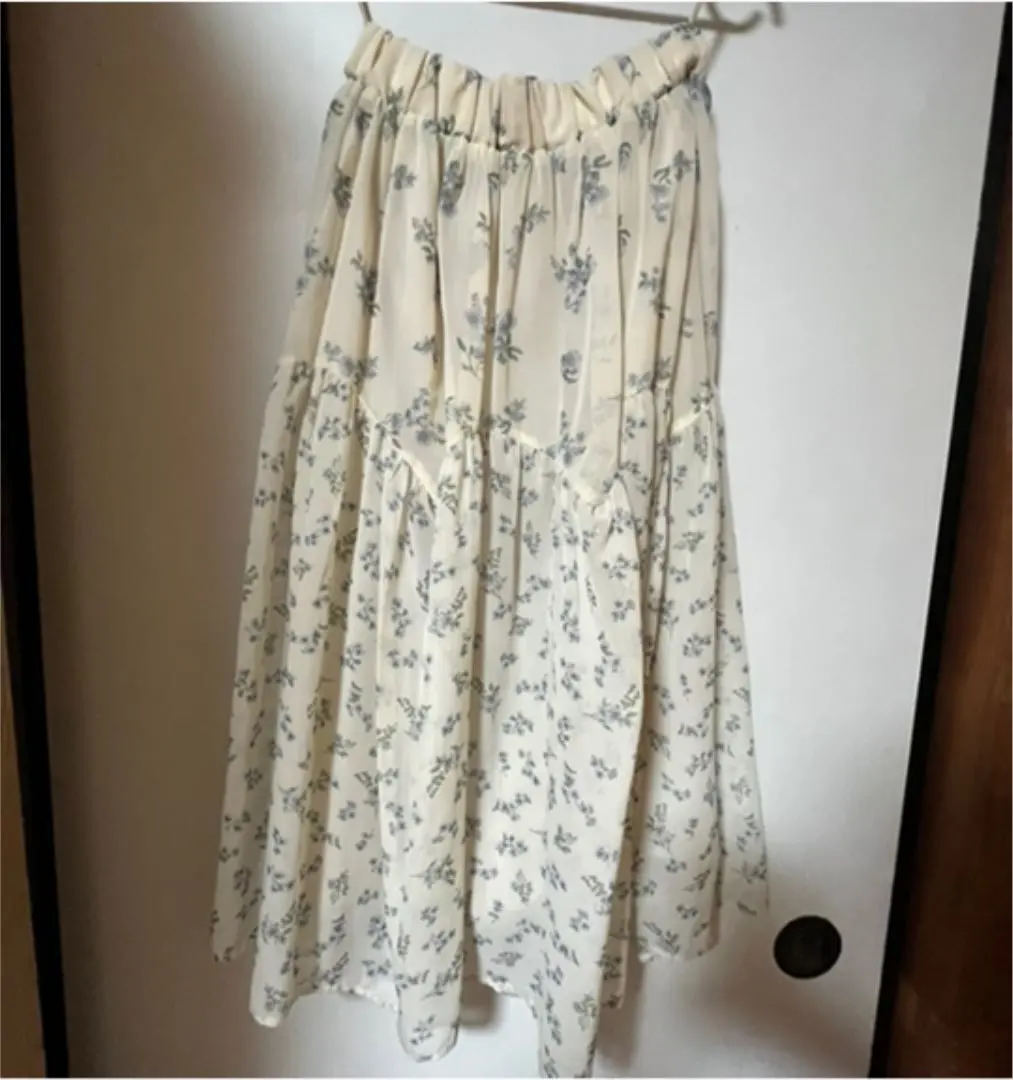 Thumbnail of Floral print flare skirt, pure/chaste/innocent
