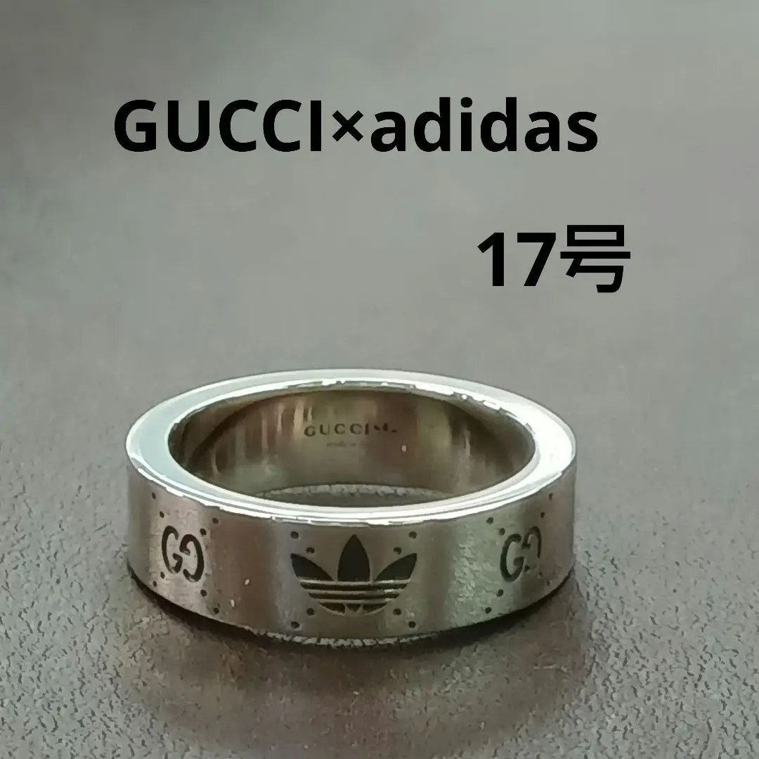 GUCCI - 新品 GUCCI×adidas グッチ×アディダス シルバーワイド
