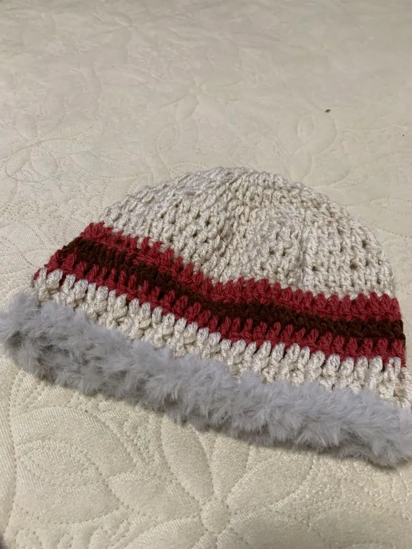 Thumbnail of Handmade Crusher Hat Beanie Knit Hat Unisex with Fur