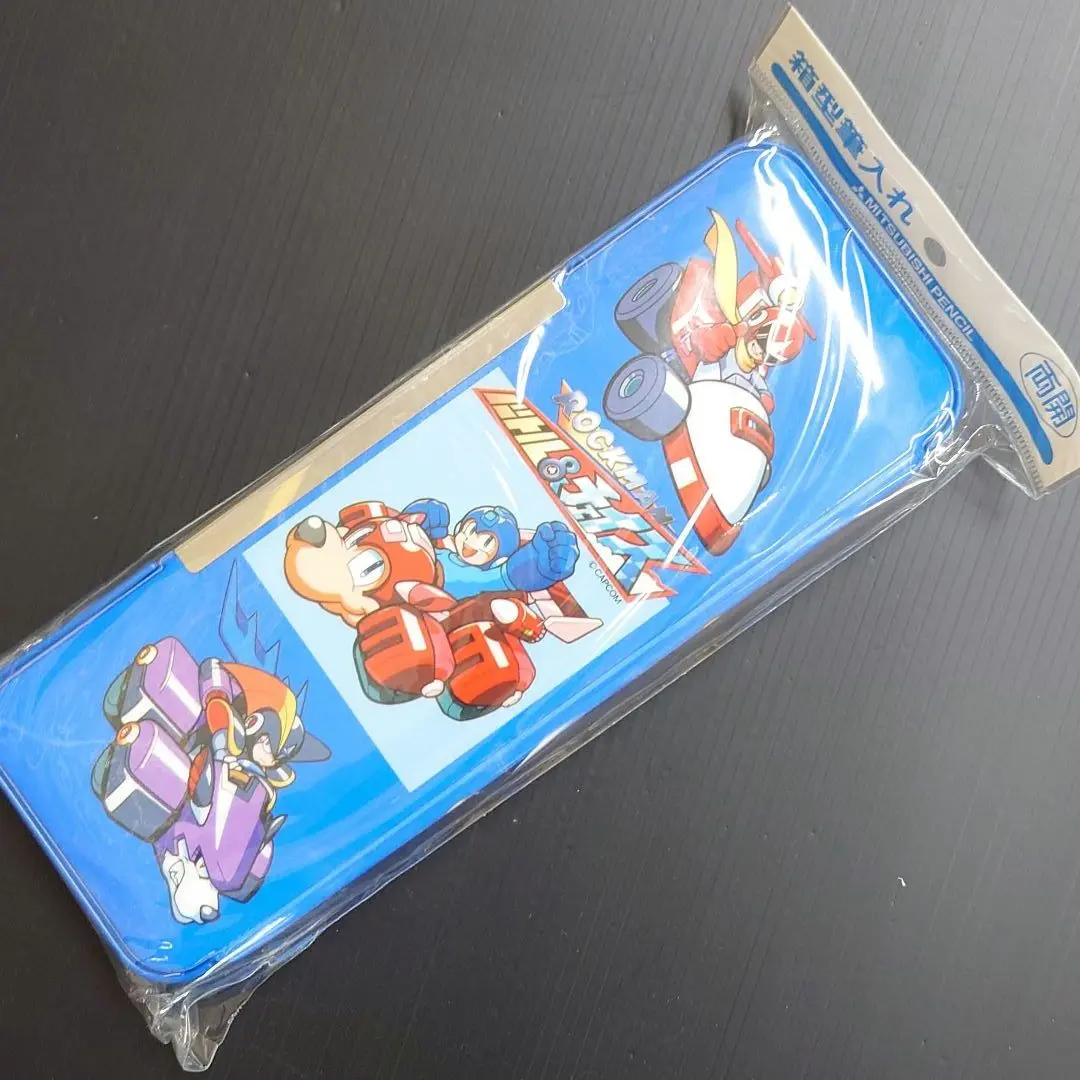 ロックマン3 缶ペンケース　開発研究員証明書　筆箱　当時物　Mega Man ロックマン3 缶ペンケース 開発研究員証明書 筆箱 当時物 Mega