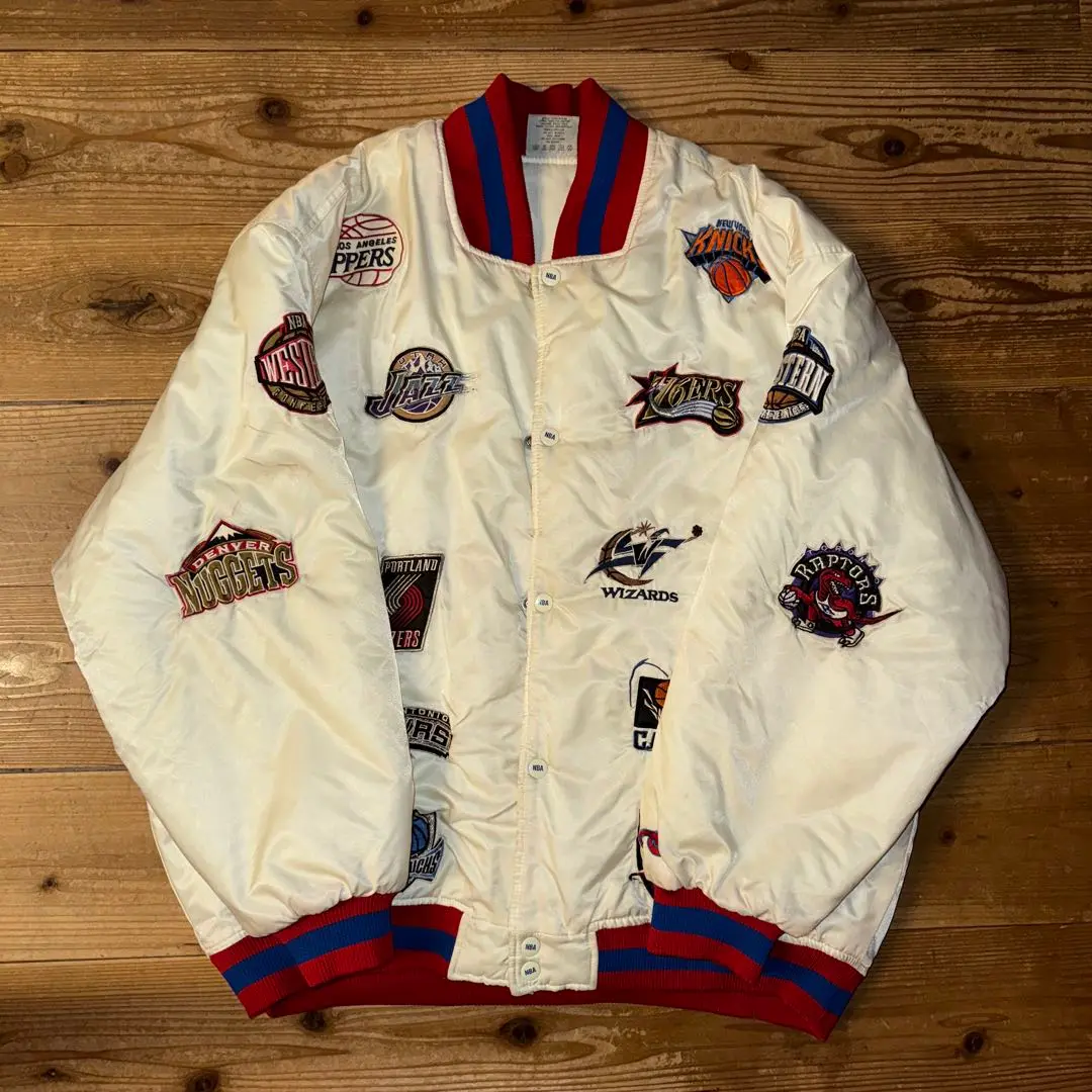 古着】90's unique NBA オールスターワッペンスタジャン - メルカリ