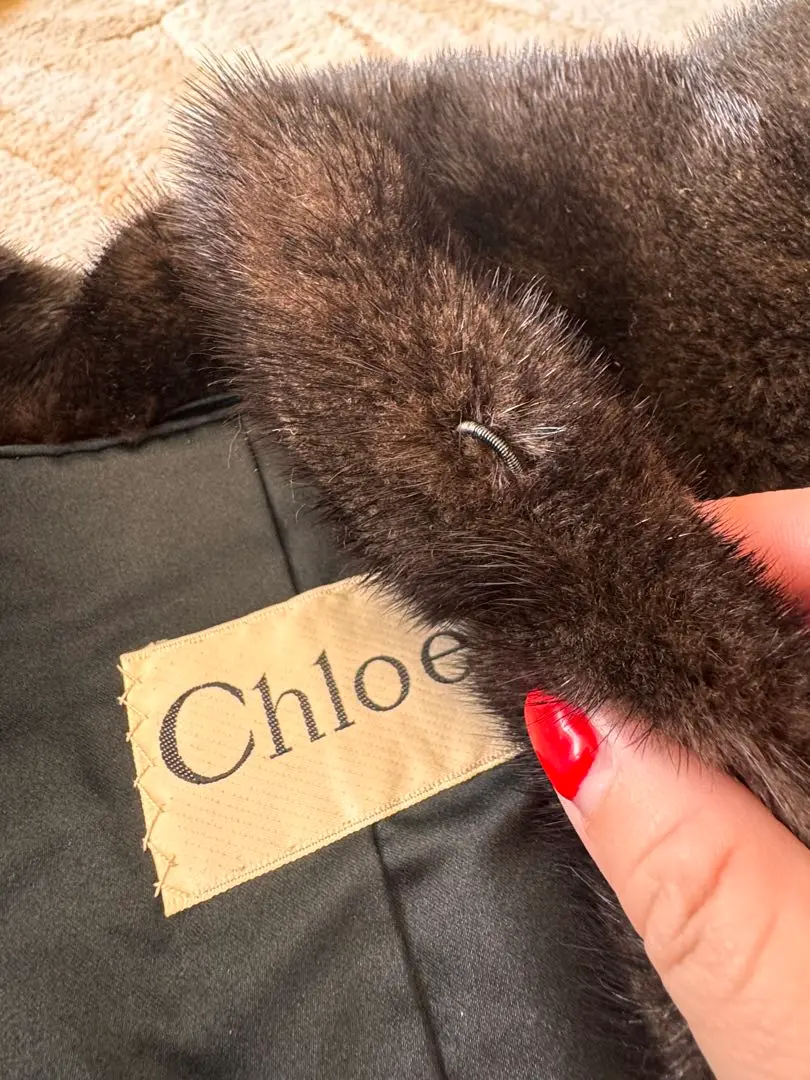CHLOEクロエ クリーム リアルファーショートジャケット34美品 CHLOEクロエ クリーム リアルファーショートジャケット34美品