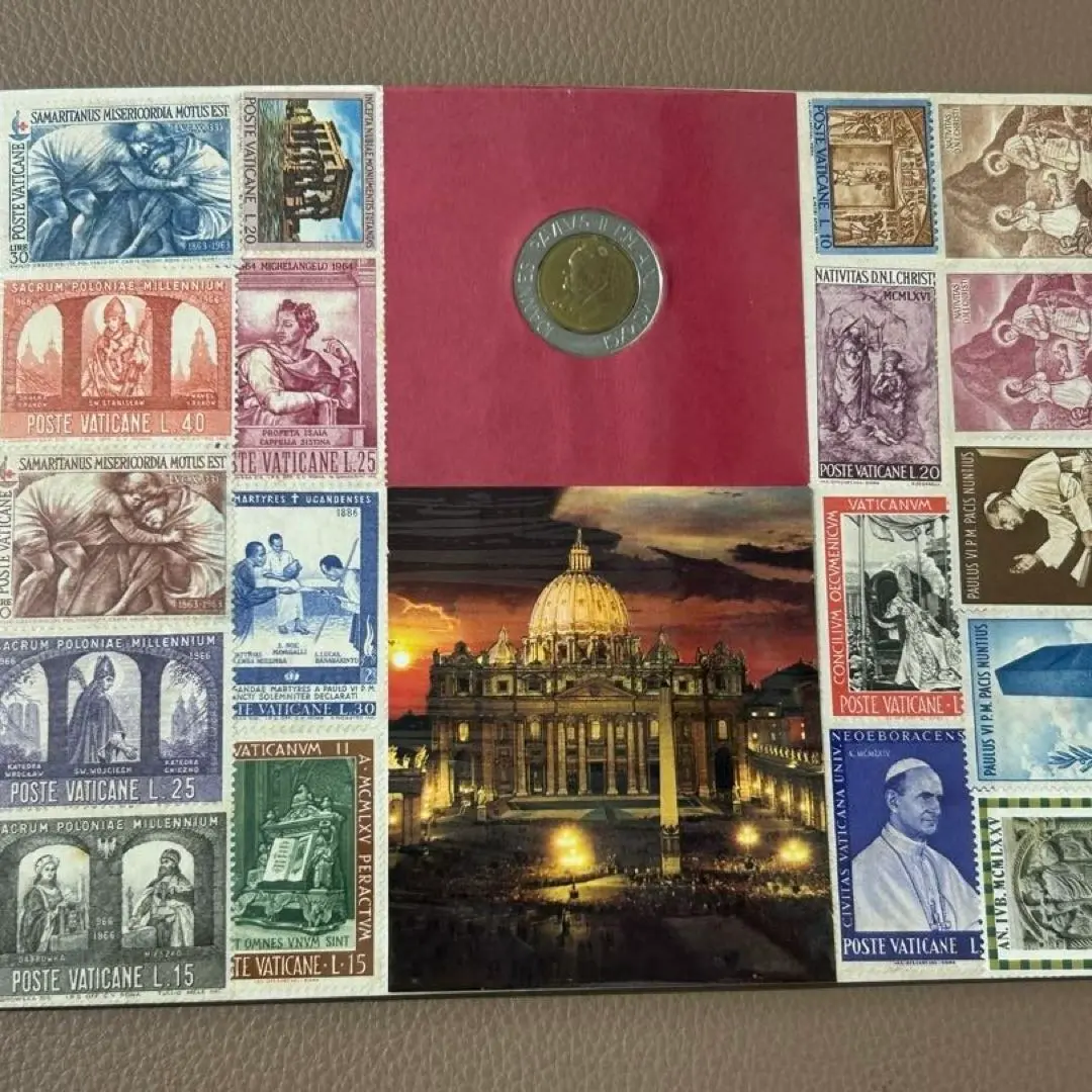 バチカン市国 1975年 聖年 切手・コインセットΩ