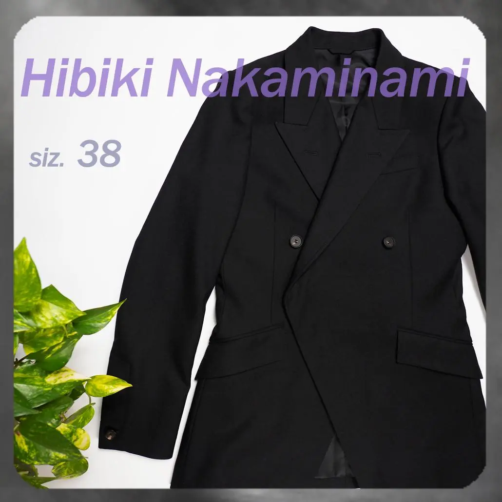 Hibiki Nakaminami カシミア混 FITTED BLAZER 黒 Hibiki Nakaminami カシミア混 FITTED BLAZER 黒 ヒビキ