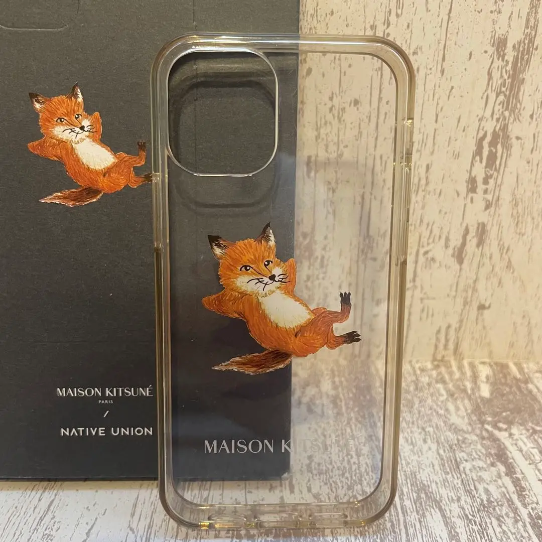 メゾンキツネ　スマホケース　iPhone12 mini クリア MAISON KITSUNE' - 【新品】メゾンキツネ iPhone12 mini専用