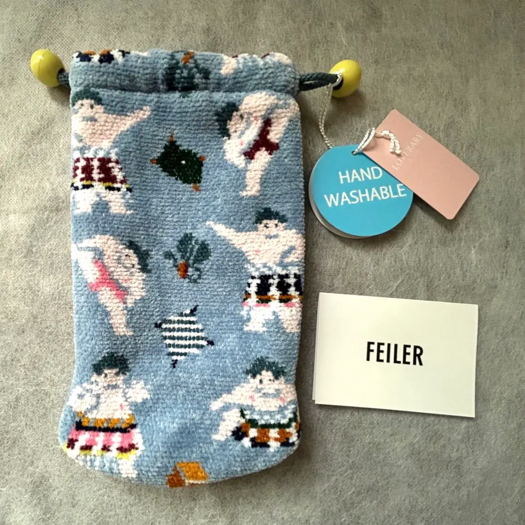 ラブラリーバイフェイラー　ハッケヨイ　巾着　新品未使用 ラブラリーFEILER フェイラー ハッケヨイ巾着