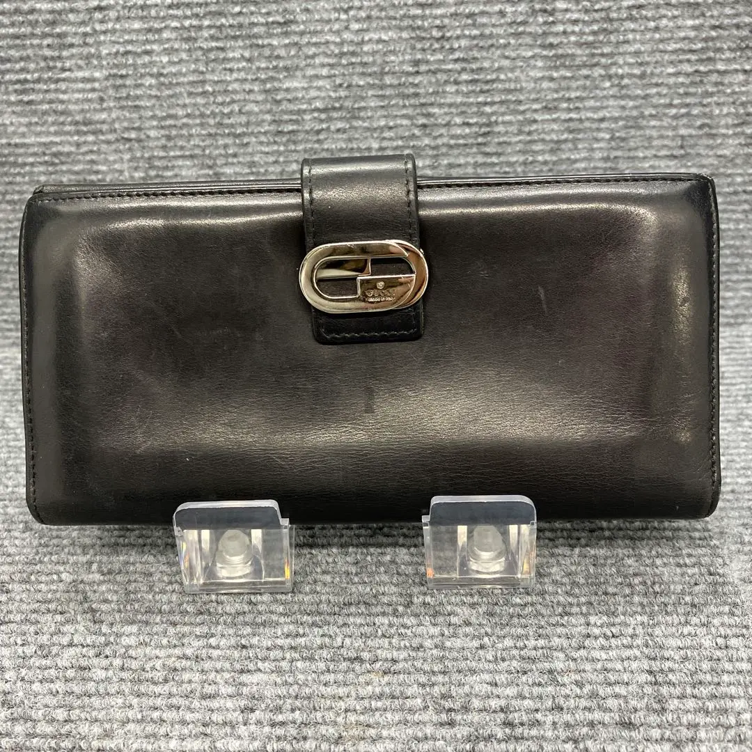 GUCCI 古馳 長款錢包 皮革 黑色 4199 的縮圖