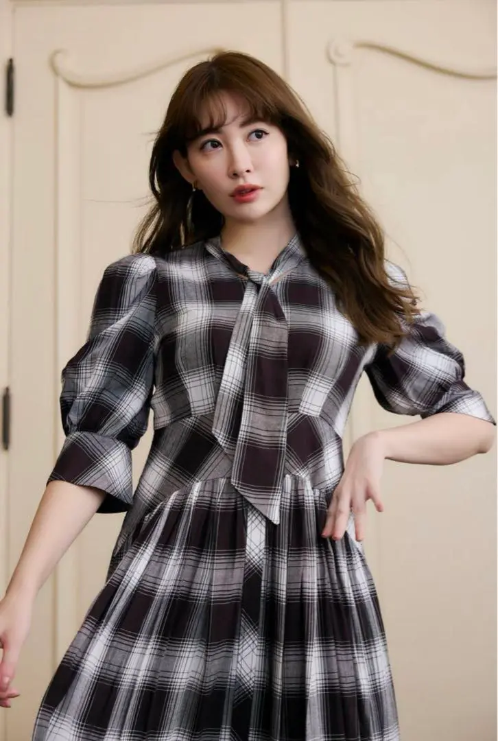 ワンピース Chelsea Checked Tie Dress/Her lip to Chelsea Checked Tie Dress（ワンピース）｜Her lip to（ハー