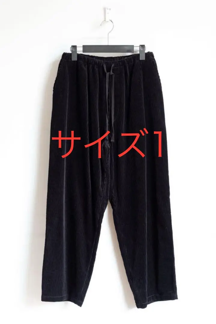 カエル comoli コーデュロイ　ワークパンツ　ブラック　1 COMOLI コーデュロイ ワークパンツ | Less Higashikawa