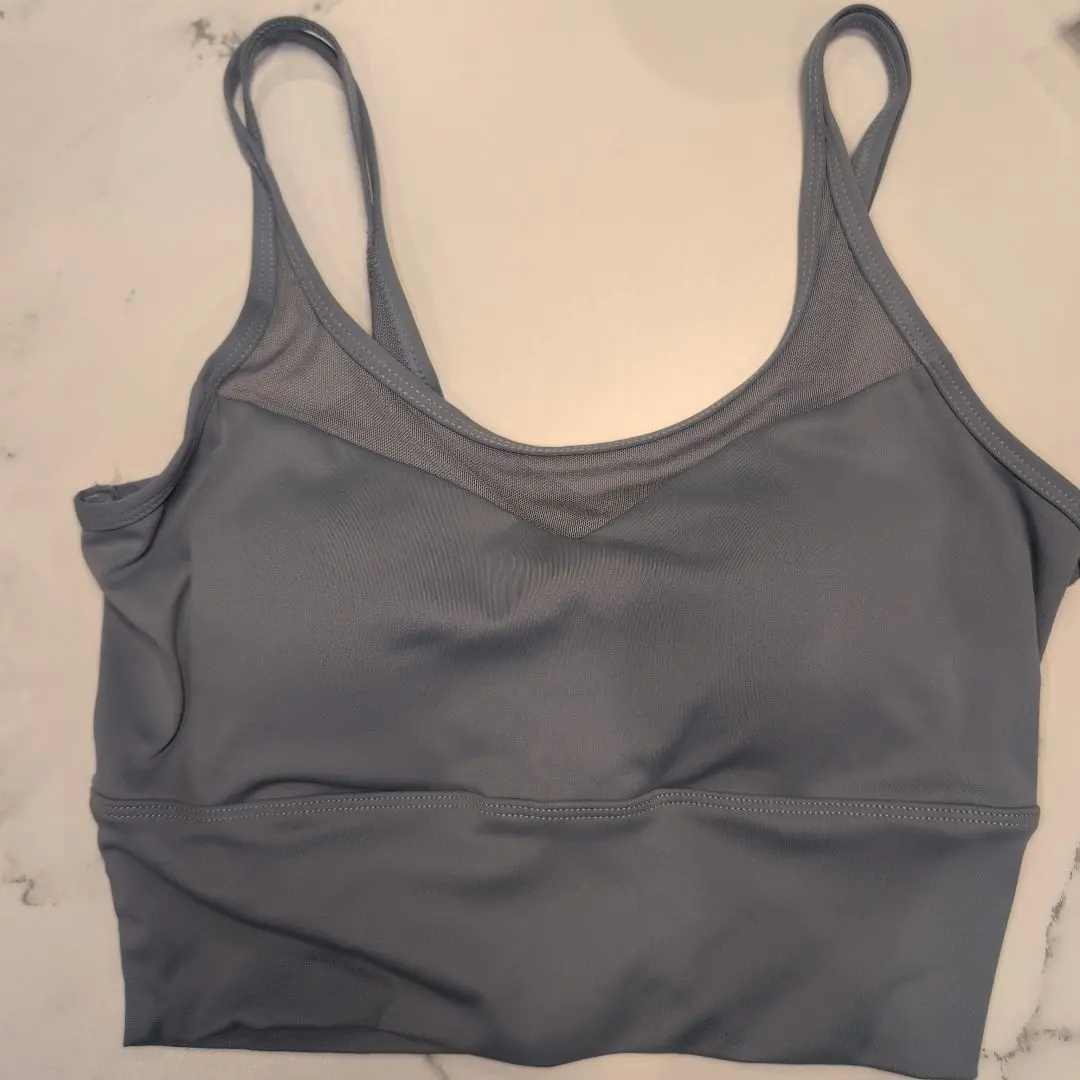 Thumbnail of Blue-gray Cross-strap Bra Top, Size M