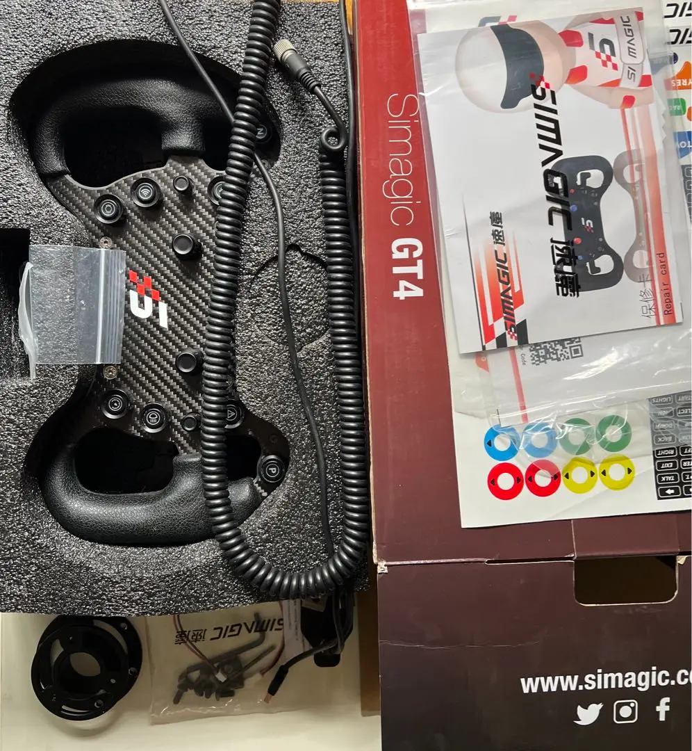 最終値下Simagic GT4 CarbonWheel OSWダブルクラッチ付き Simagic GT4 Sim Racing Steering Wheel