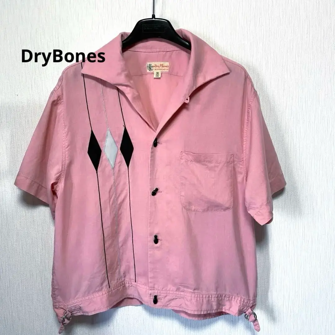 90's 初期 ドライボーンズ レーヨン ショート丈 ボーリングシャツ ダイヤ柄 2025年最新】ドライボーンズ ボーリングシャツ レーヨンの人気