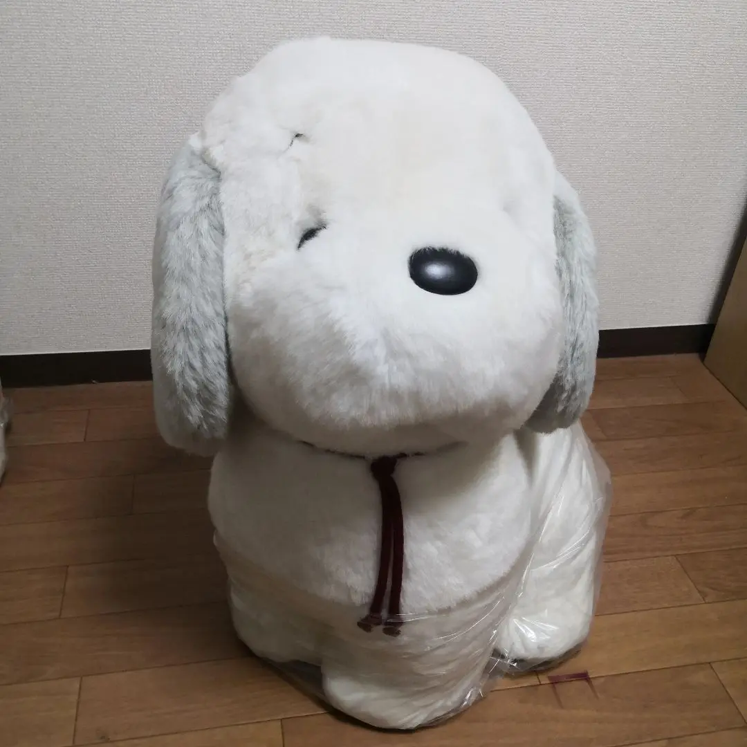 プ*吉様 犬型ぬいぐるみ バンダナ付き　うめ吉くん　特大　レア うめ吉 犬 ぬいぐるみ ベージュ＆ホワイト 2匹セットの通販 by