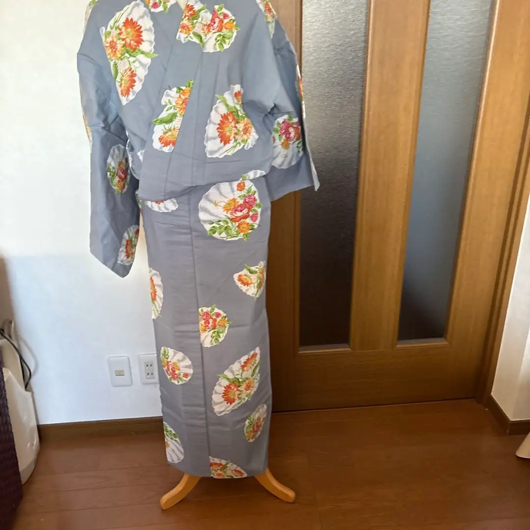 m1066＊美品 綿 YUKIKO HANAI 浴衣 夏着物 楽天市場】【40%OFFクーポン対象】夏着物 綿絽 そしてゆめ 花柄