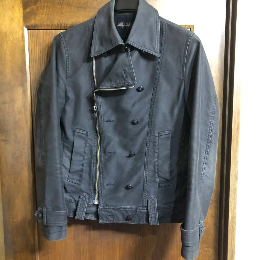 モルガンオム 黒レザーシングルライダースジャケット MORGAN シングルライダースジャケット レザージャケット