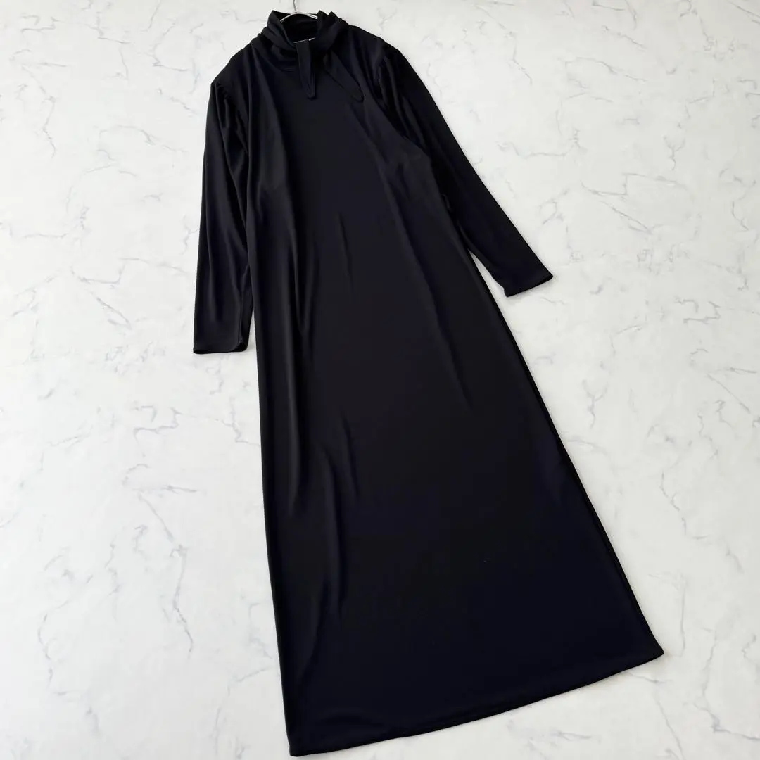 【美品】アルディーノアール　ロングワンピース　フレア　ブラック　長袖　38 2025年最新】HARDY NOIR 長袖・七分袖の人気アイテム - メルカリ
