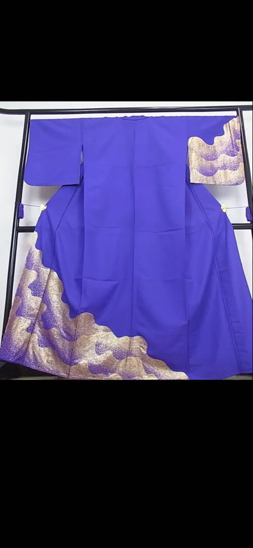 Thumbnail of Farewell: Single-layered, washable purple visiting kimono