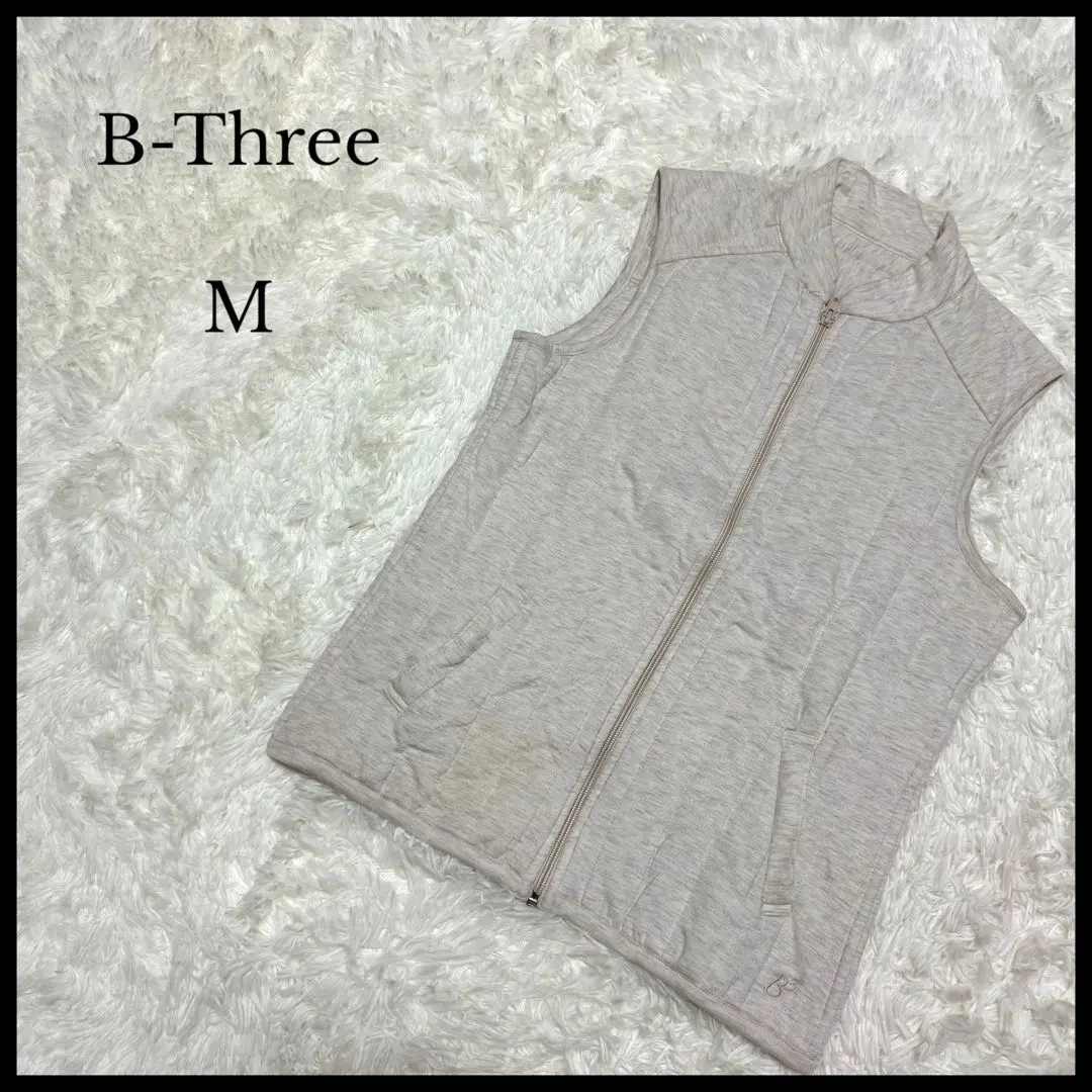 (新品タグ付き)B-THREEベージュ ノーカラーベスト フリーサイズ m43293878315_1.jpg?1743216006