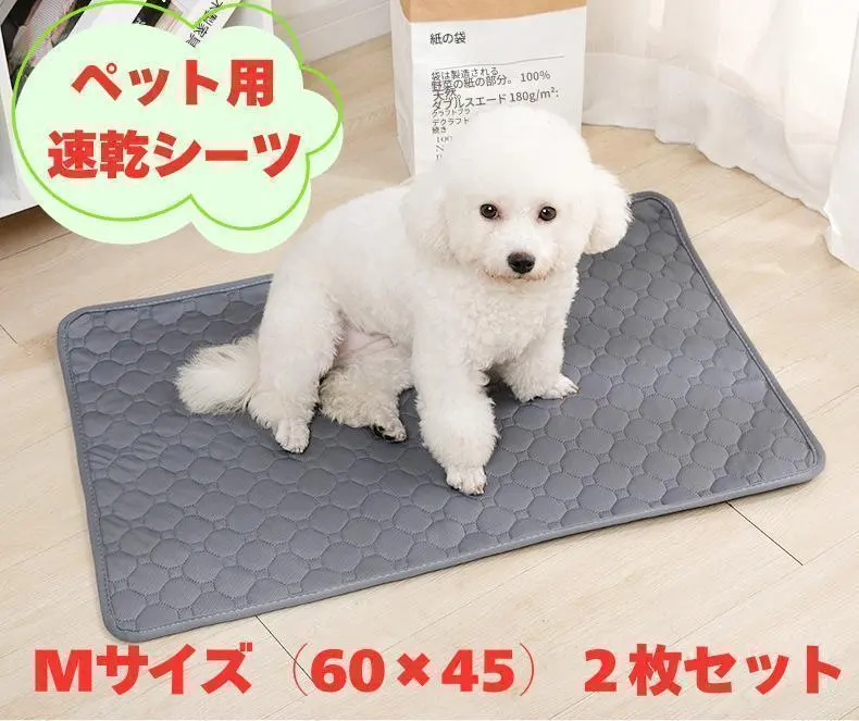 Thumbnail of Reliable 4-layer construction! Washable pet sheet [Set of 2, Gray, M size]