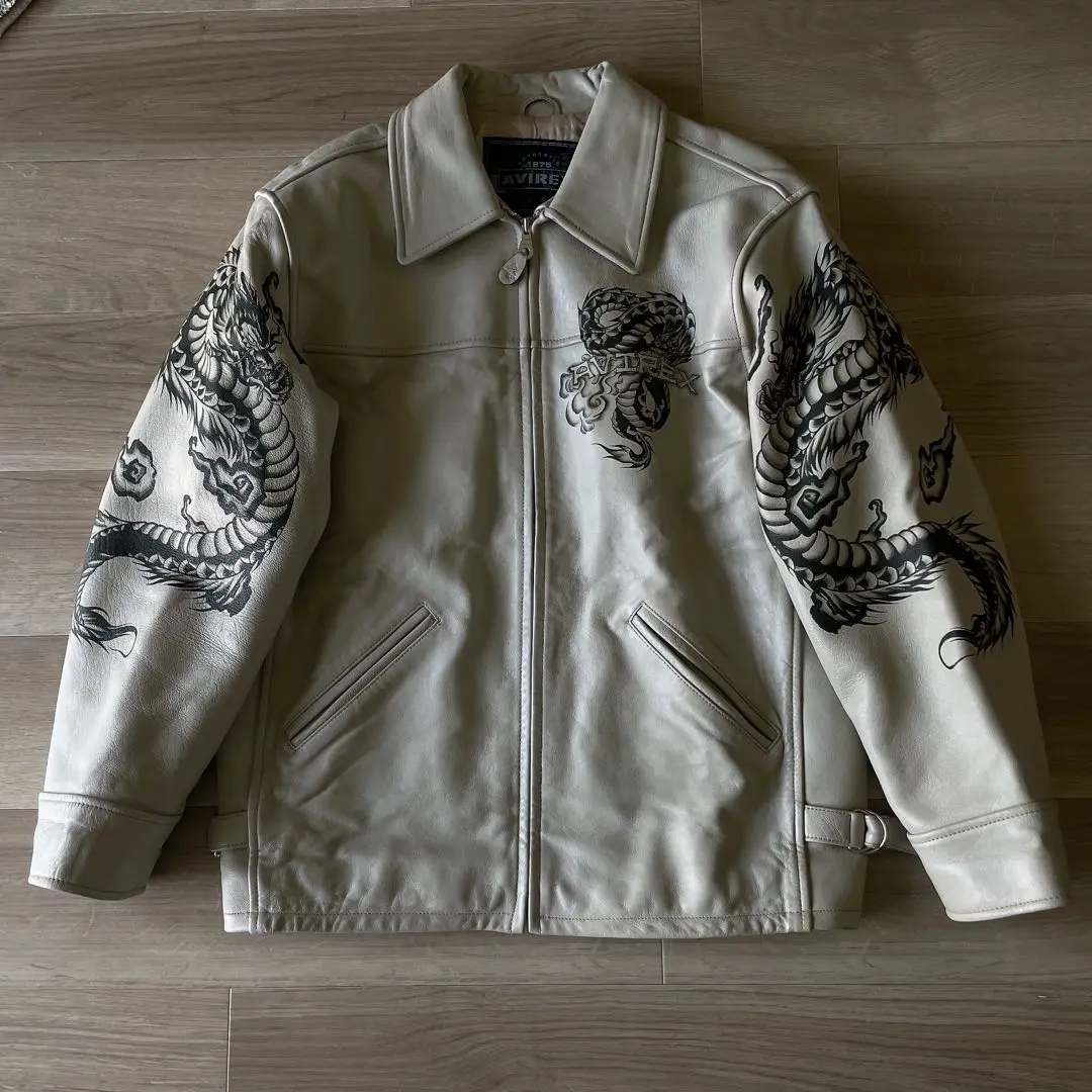 【超美品】☆AVIREX　アヴィレックス：龍　ドラゴン　レザージャケット 超美品】☆AVIREX アヴィレックス：龍 ドラゴン レザージャケット