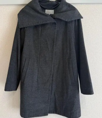 Thumbnail of Dark gray hooded coat, size M