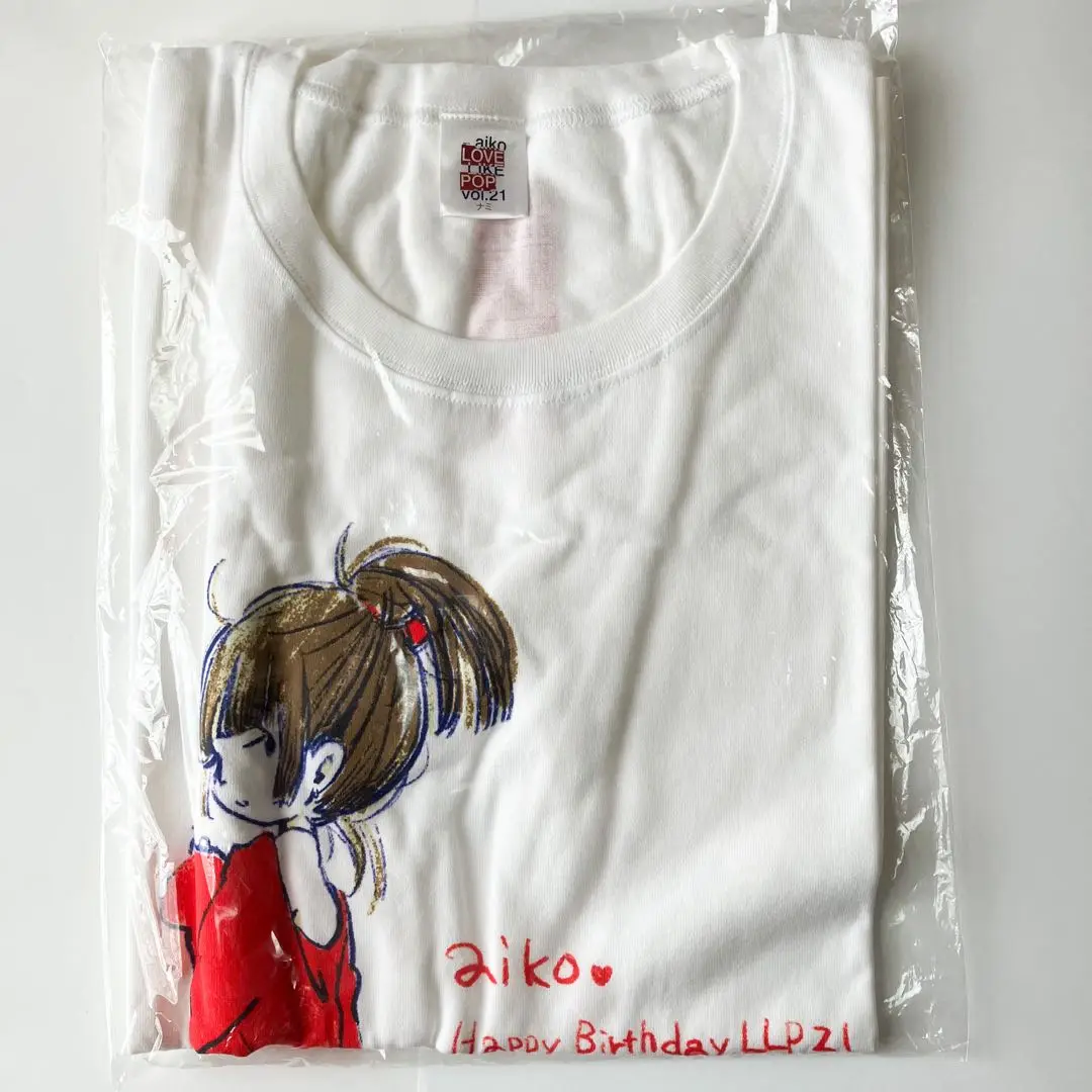 aiko LLP21チビ　愛まどんなTシャツ 日本製】【おまけ付】aiko 愛☆まどんな Tシャツ チビ LLP21