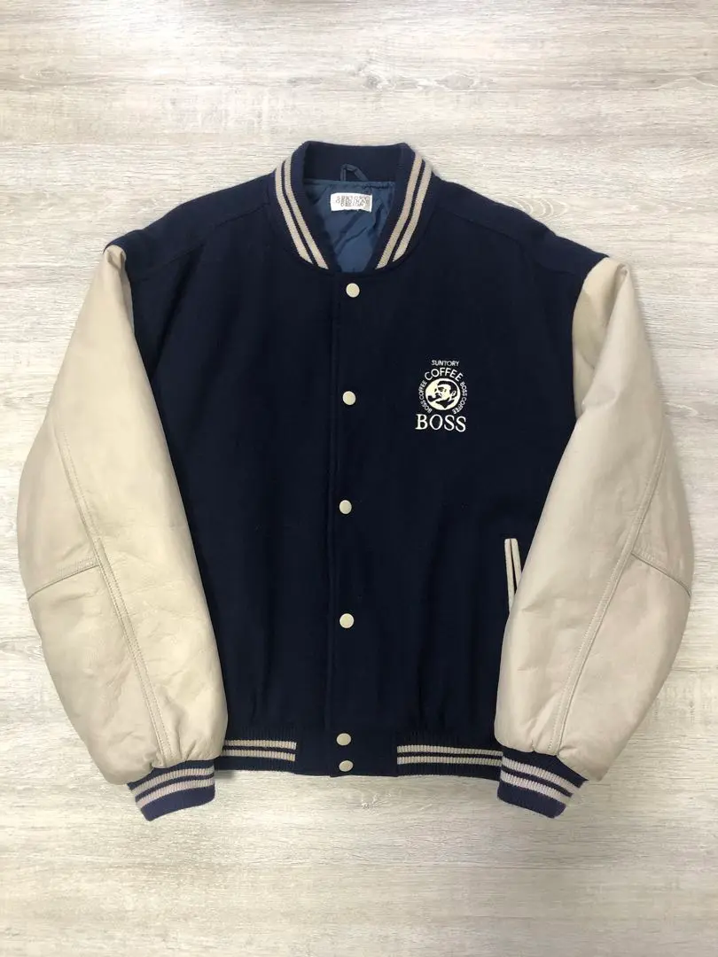 未使用【BOSSジャン】非売品⭐リバーシブル/ブルゾン/スタジャン 非売品 BOSS ジャンパー ボスジャン スタジャン リバーシブル