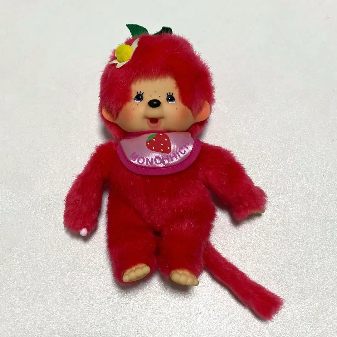 モンチッチ　レトロ　いちご　フィギュア　ストラップ 　静岡限定　タグあり モンチッチ レトロ いちご フィギュア ストラップ 静岡限定 タグあり