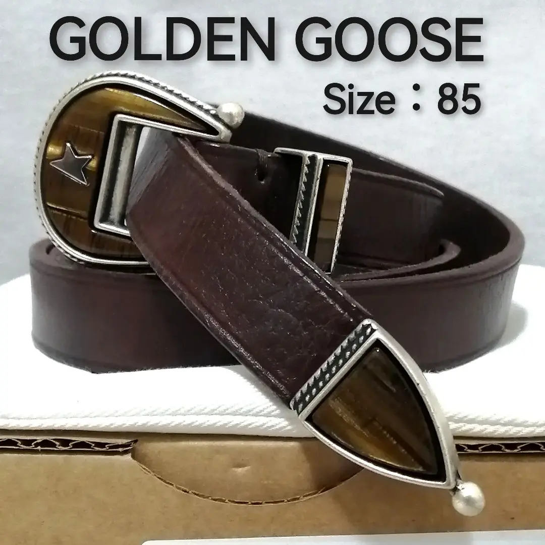 定価45000円　ゴールデングース　レザーベルト GOLDEN GOOSE / ゴールデングース】ウォッシュドレザーベルト