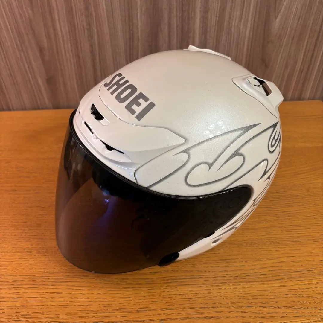SHOEI　J-FORCE2　J-FORCEⅡ　Mサイズ　中古　ヘルメット 白 SHOEI J-FORCE2 J-FORCEⅡ Mサイズ 中古 ヘルメット 白