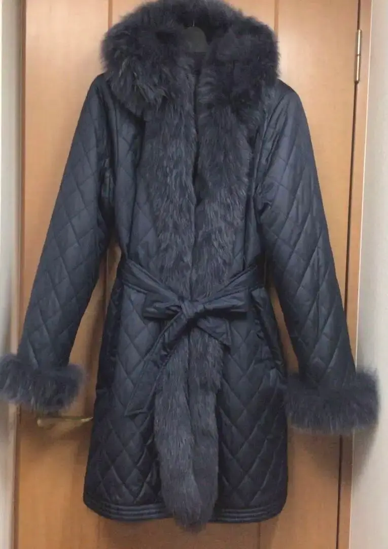 美品♡ 2way LEONARD コート　中綿　ラクーンファー　トリム　　40 美品♡ 2way LEONARD コート中綿ラクーンファートリム40