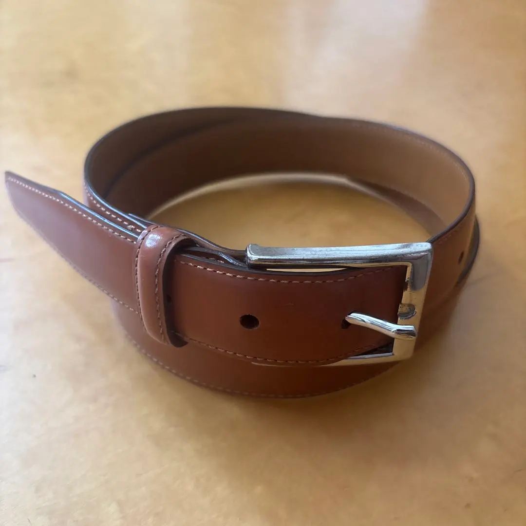 最終價格 Brooks Brothers 棕色皮革腰帶 的縮圖