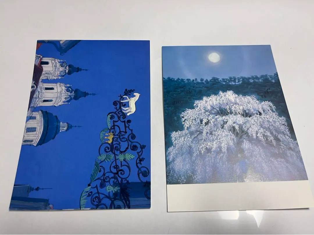 東山魁夷、花明り、希少な大判額装用画集より、美品、新品額・額装付 東山魁夷、【花明かり】、額装用画集画、美品、新品額装付、春