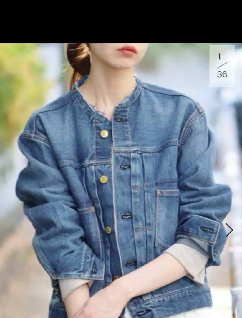 美品 イエナ IENA リメイクタックデニムブルゾン◆20SS デニムジャケット IENA（イエナ）の「リメイクタックデニムブルゾン◇（ブルゾン