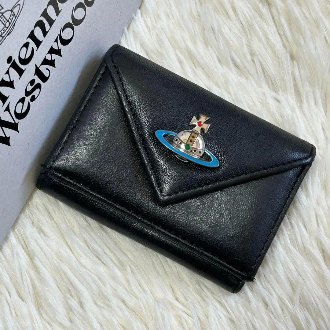 0525 ヴィヴィアン 三つ折り財布 レザー エマ オーブ 宇宙船 レター 0525 ヴィヴィアン 三つ折り財布 レザー エマ オーブ 宇宙船