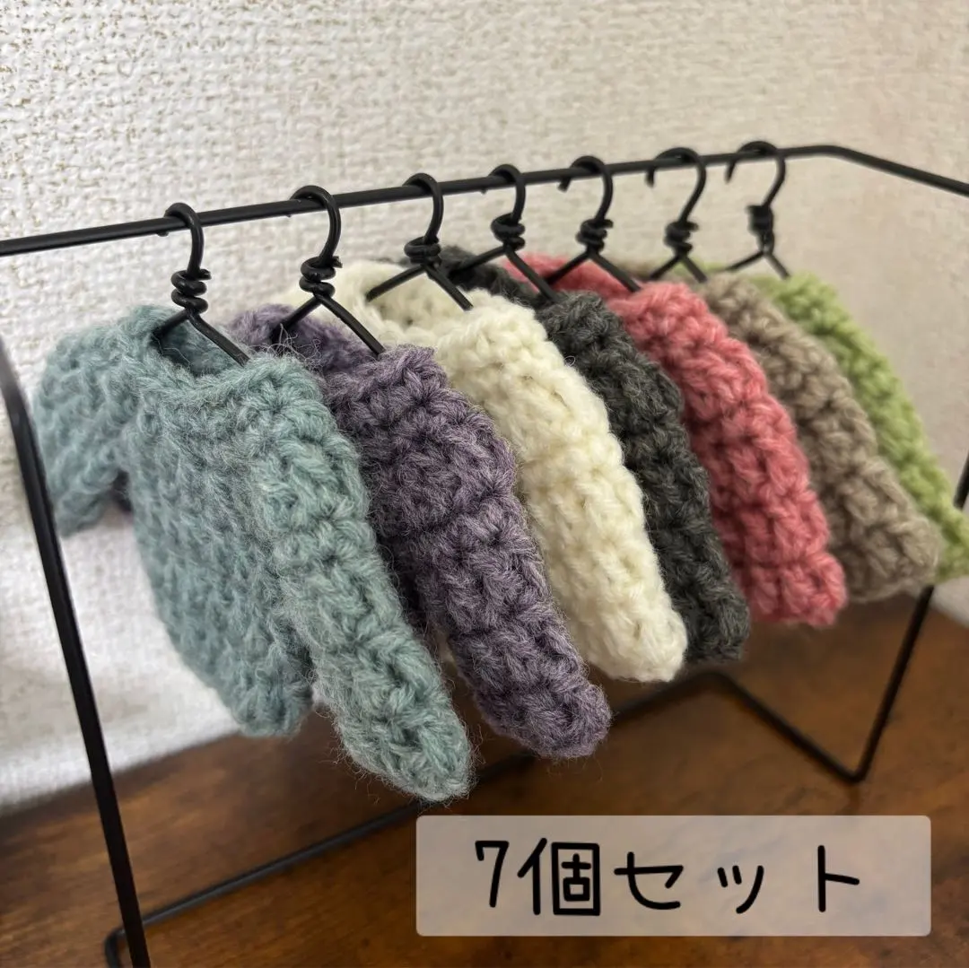 Thumbnail of Miniature Sweater Set of 7 [with Hangers] [Color Selection Available] Handmade, Wool
