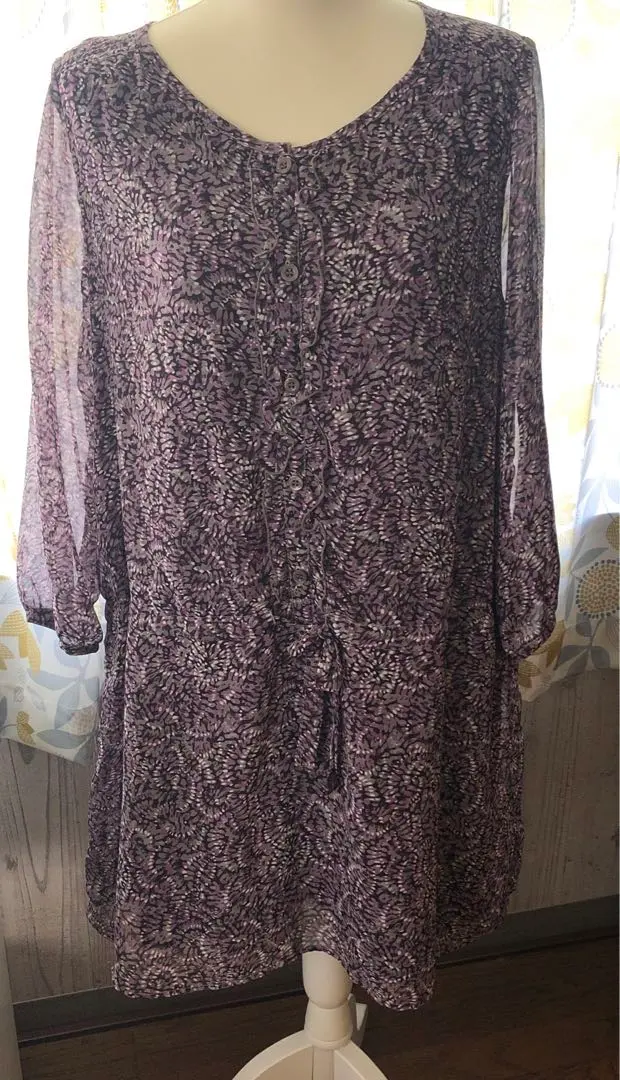Thumbnail of Purple long-sleeved dress