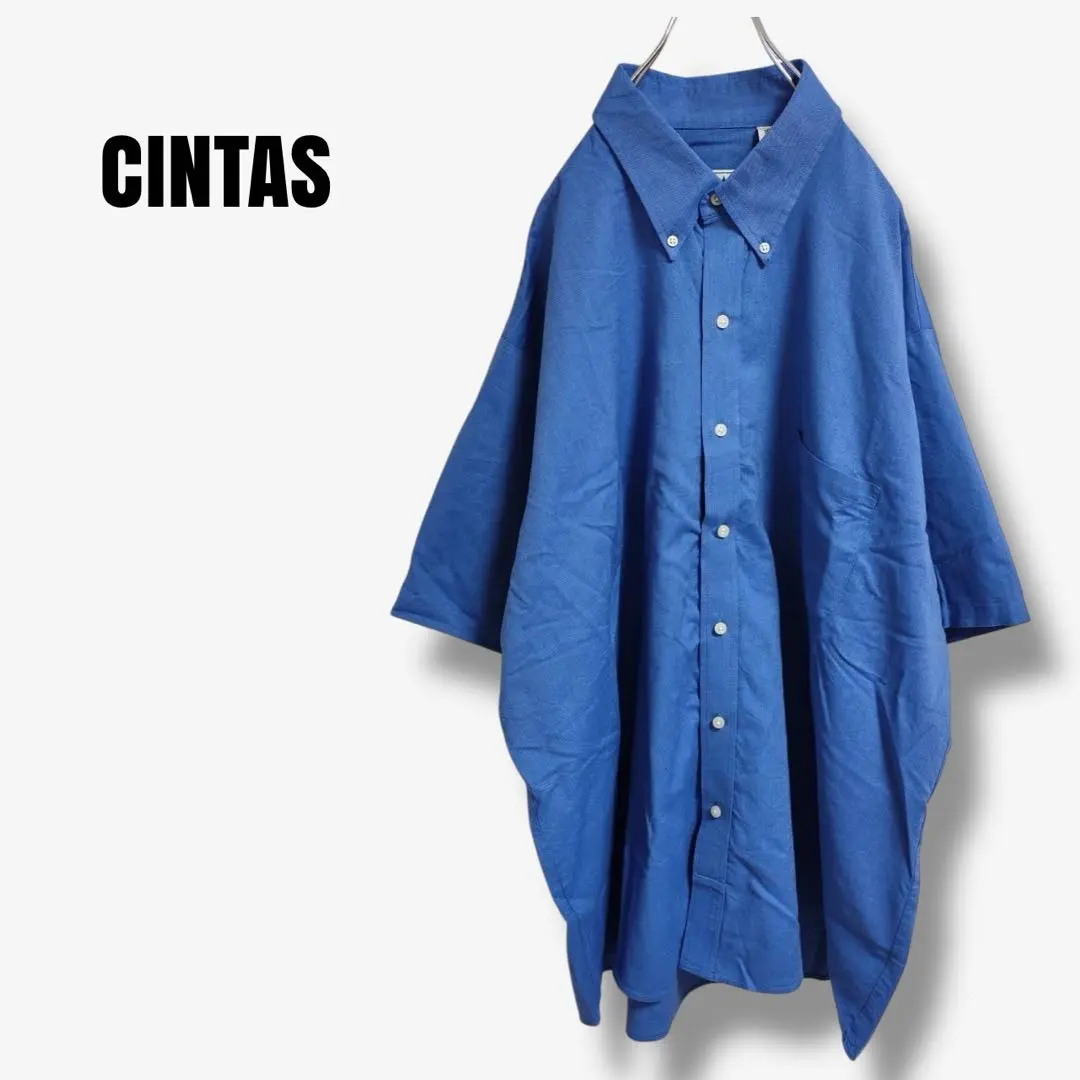 mt10825 Syntas 超大號 短袖 工作襯衫 大號 藍色 的縮圖