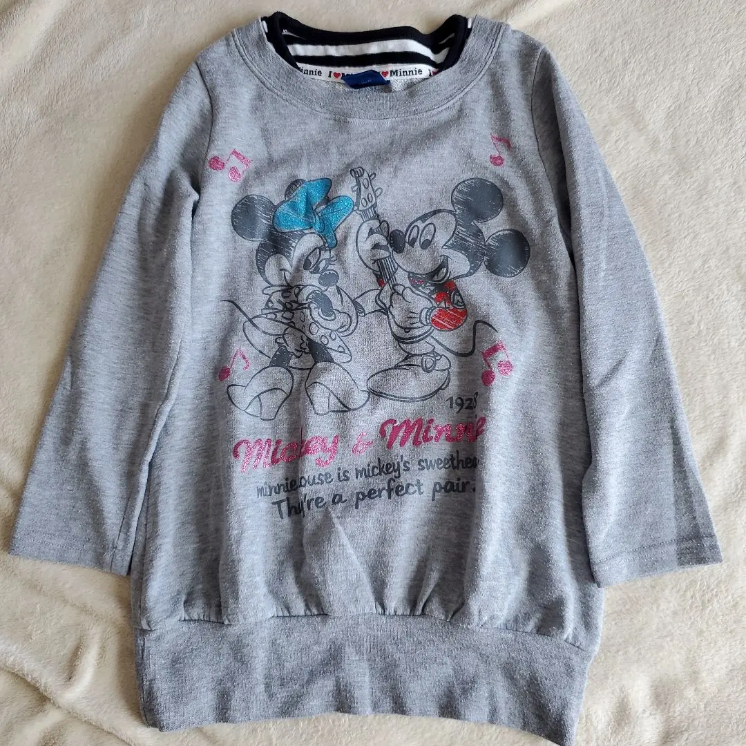 Thumbnail of Disney Mickey Minnie Long Sleeve Cut & Sew 140cm Gray