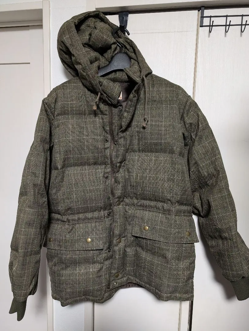 EVISU エヴィス チェック　ダウンジャケット　カーキ系 古着90s 2025年最新】エビス ダウンジャケットの人気アイテム - メルカリ
